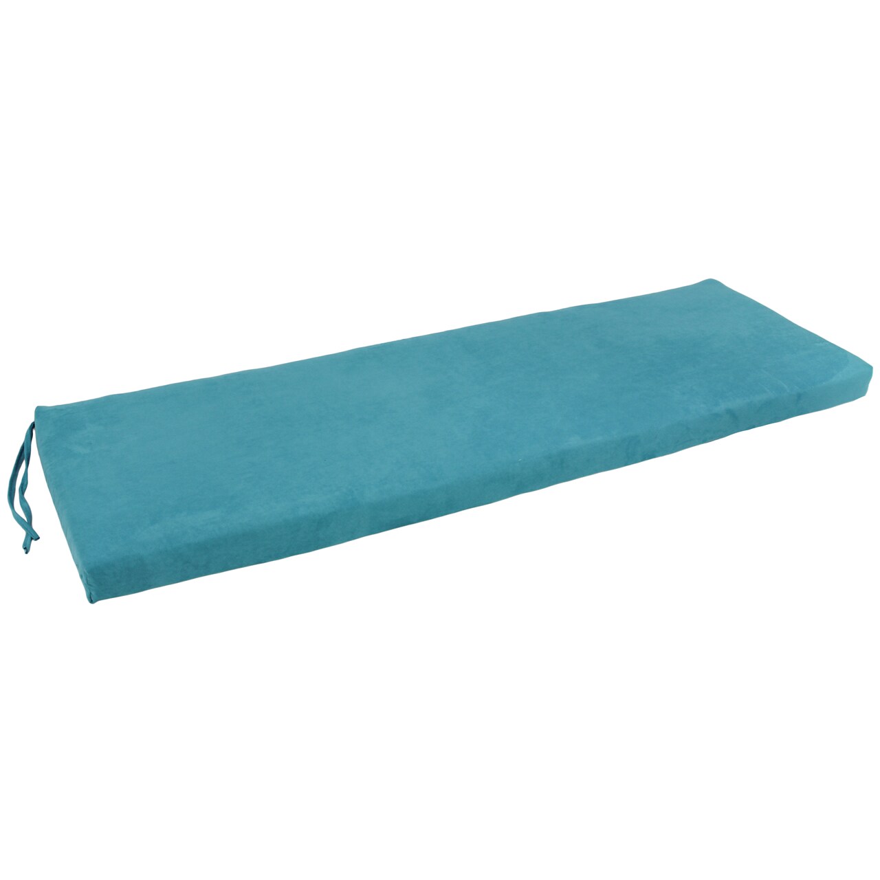 60-inch by 19-inch Micro Suede Bench Cushion - Aqua Blue